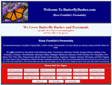 Tablet Screenshot of butterflybushes.com